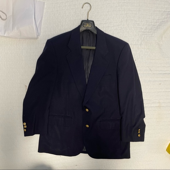 Burberry Men’s Vintage Sport Jacket Navy Great Condition Size 41 Wool - Picture 6 of 8